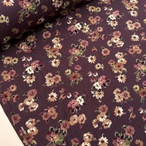 Yeni Çiçekler Yün Angor Kumaş mor