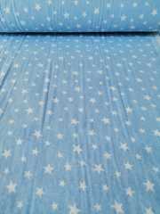 Küçük yıldızlar mavi pazen kumaş