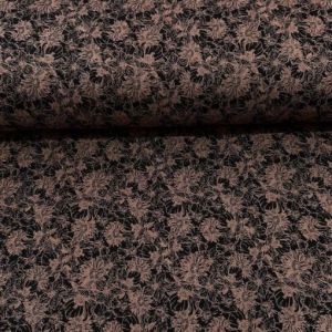 Su Çiçekleri Viskon Kumaş kahverengi