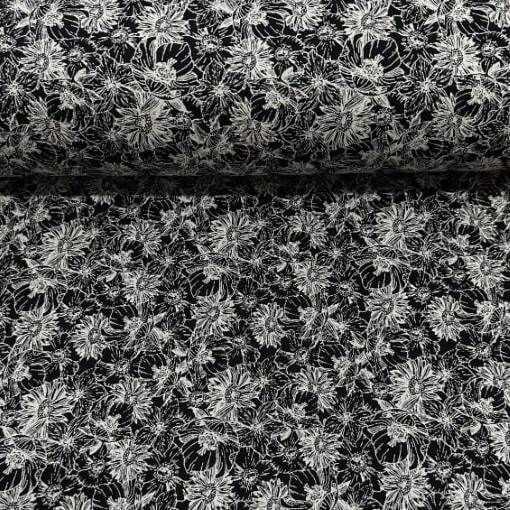 Su Çiçekleri Viskon Kumaş bej