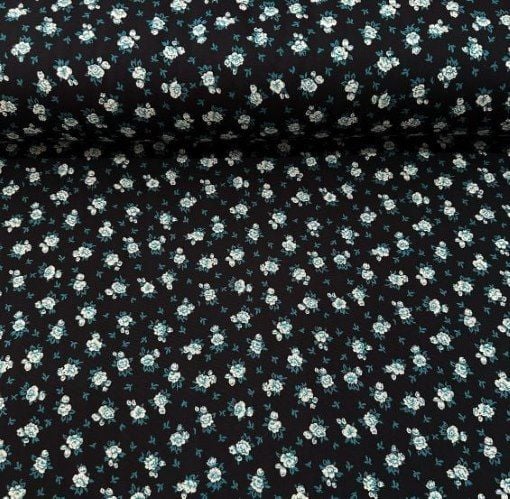 New Çıtır Çiçekler Viskon Kumaş mint