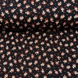 New Çıtır Çiçekler Viskon Kumaş kırmızı