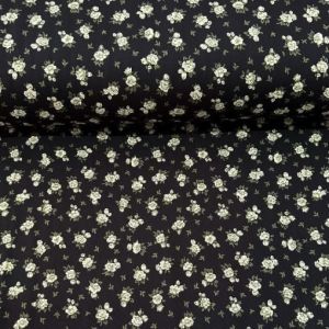 New Çıtır Çiçekler Viskon Kumaş yeşil