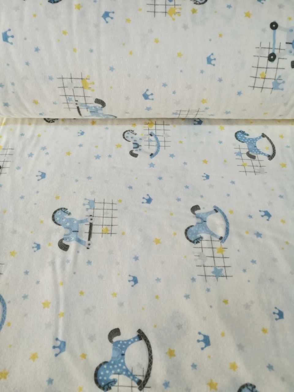 Atlı Karınca Pazen Kumaş mavi