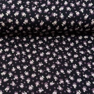 New Çıtır Çiçekler Viskon Kumaş mor