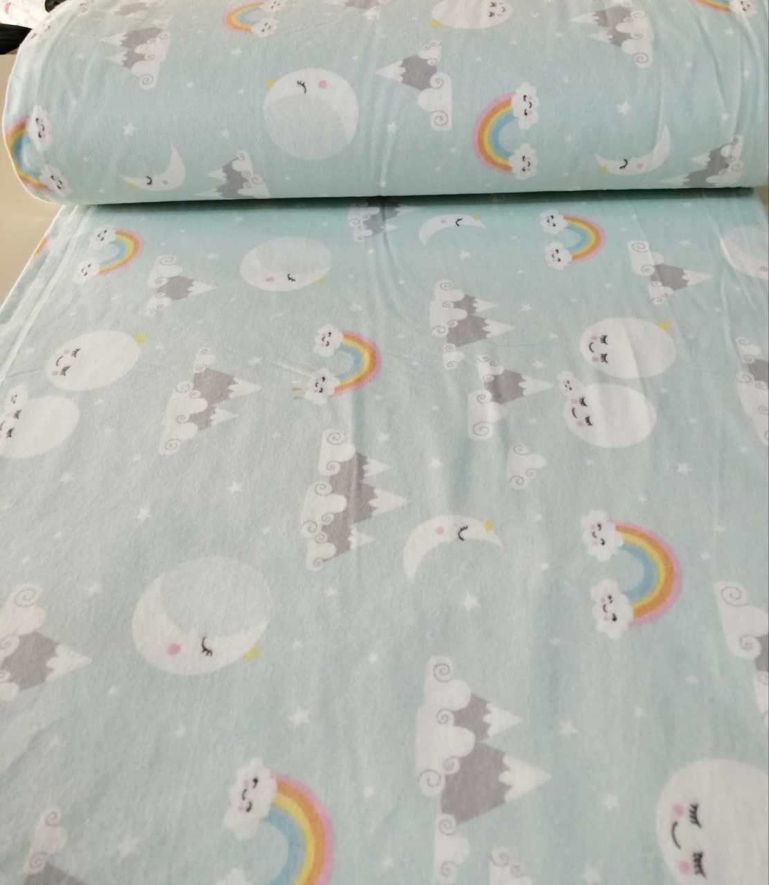 Gökkuşağı Pazen Kumaş mint