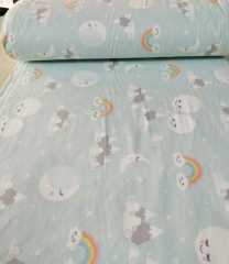 Gökkuşağı Pazen Kumaş mint