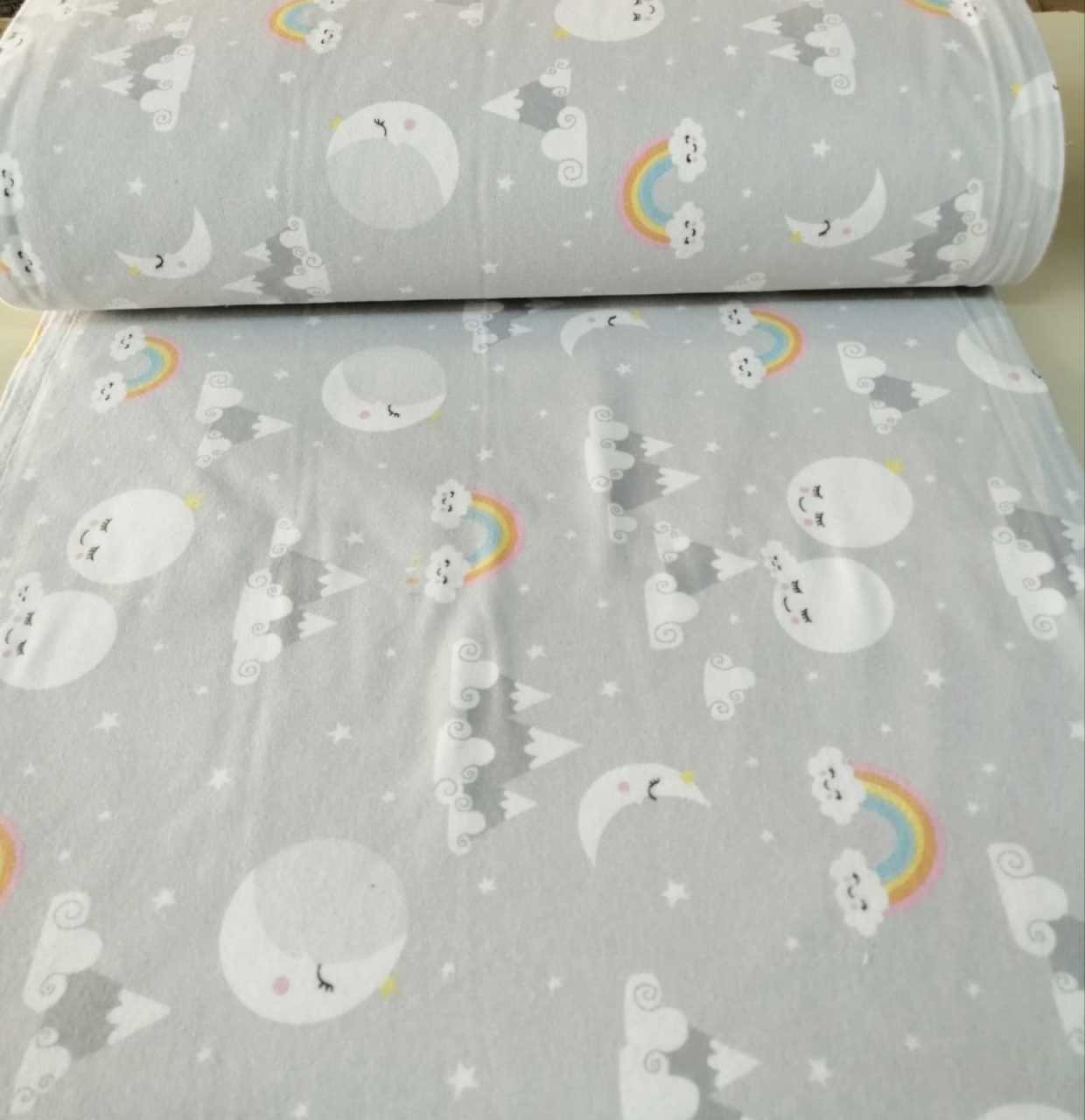 Gökkuşağı Pazen Kumaş gri