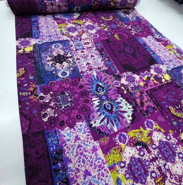 Rebirth Viskon Kumaş Mor