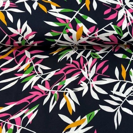 Söğüt Dalları Viskon Kumaş pembe