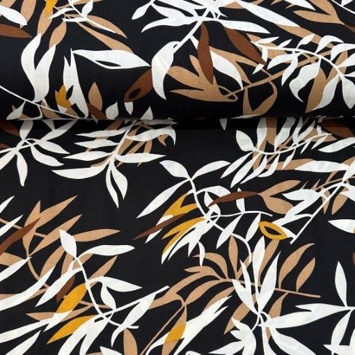 Söğüt Dalları Viskon Kumaş kahverengi