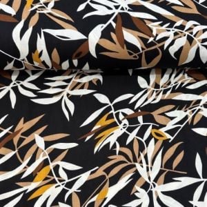 Söğüt Dalları Viskon Kumaş kahverengi