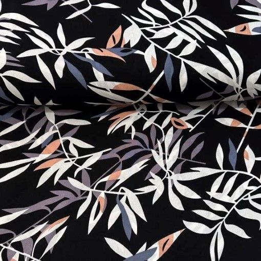 Söğüt Dalları Viskon Kumaş lila