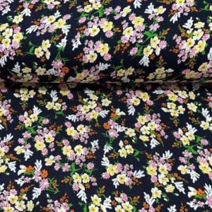 Summer Papatyalar Viskon Kumaş pembe