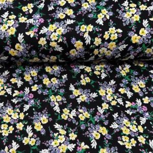 Summer Papatyalar Viskon Kumaş lila