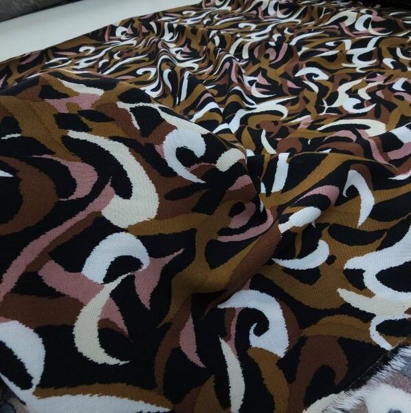 Kahverengi Esinti Viskon Kumaş