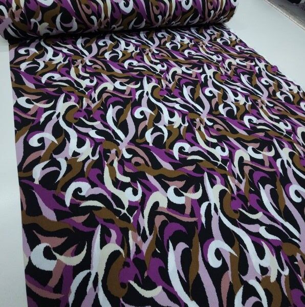 Mor Esinti Viskon Kumaş