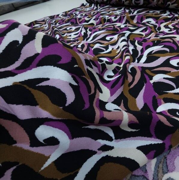 Mor Esinti Viskon Kumaş