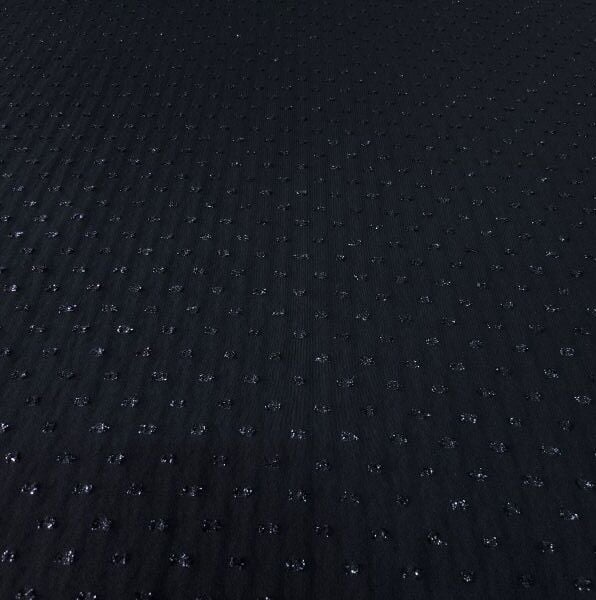 Ponpon Tül Kumaş Siyah