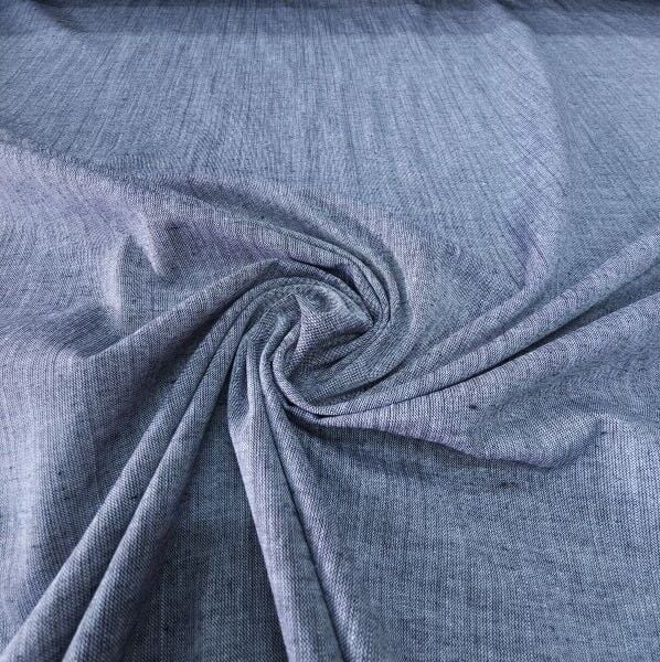 Naturel Pamuk Keten Kumaş Gri