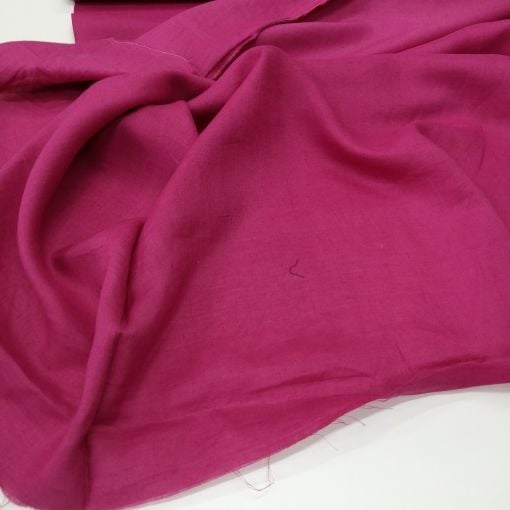Ham Keten Kumaş Fuşya