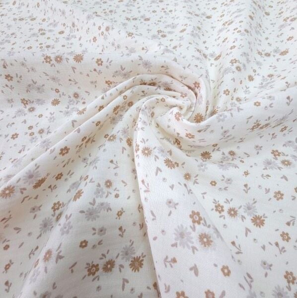 Çift Katlı Müslin Kumaş Soft Çiçekler
