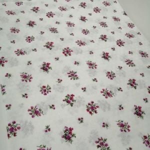 Demet Çiçekler Nevresim Kumaşı Pembe