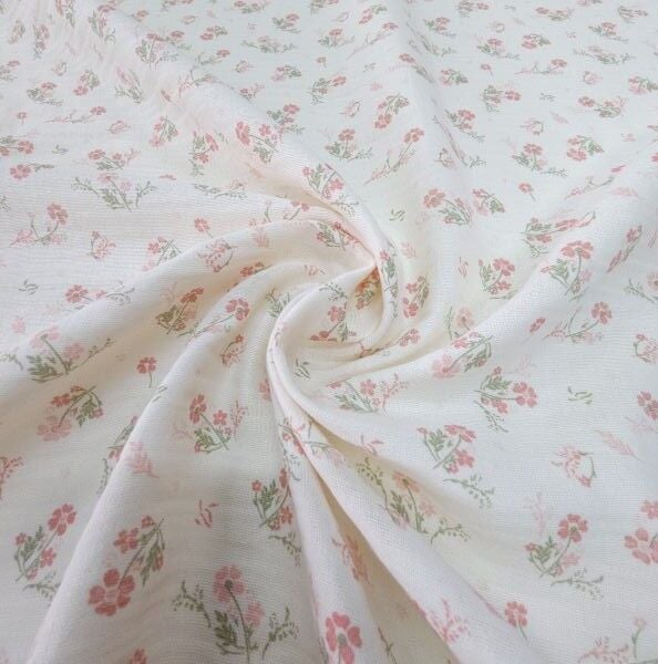 Çift Katlı Müslin Kumaş Mutluluk Pembe