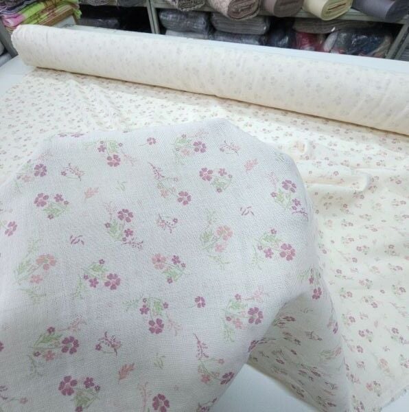 Çift Katlı Müslin Kumaş Mutluluk Eflatun