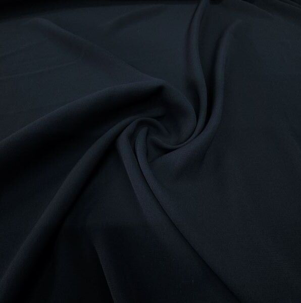 Gramajlı Krep Kumaş Siyah