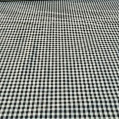 Küçük Kareli Zefir Kumaş siyah