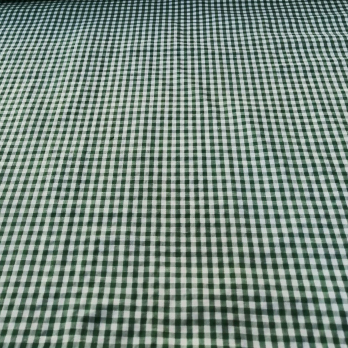 Küçük Kareli Zefir Kumaş yeşil