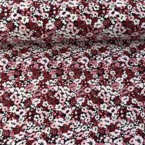 Pastel Çiçekler Viskon Kumaş pembe