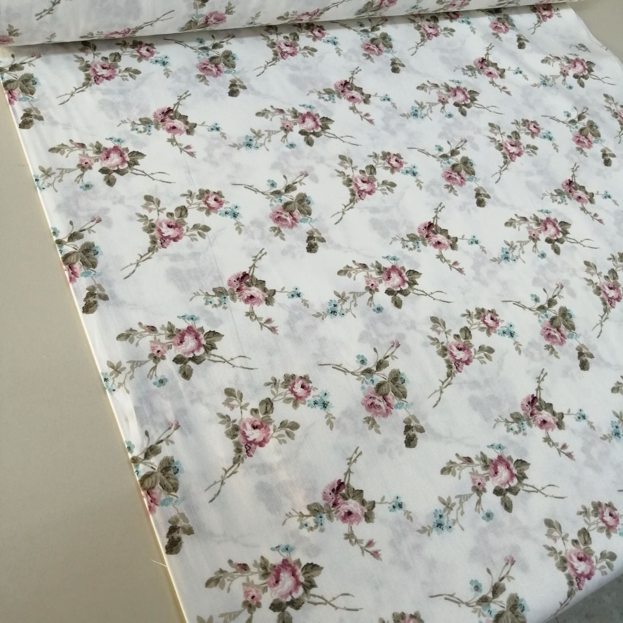 Küçük Çiçekler Poplin gül kurusu