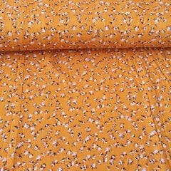 Uçuşan Çiçekler Viskon Kumaş kiremit