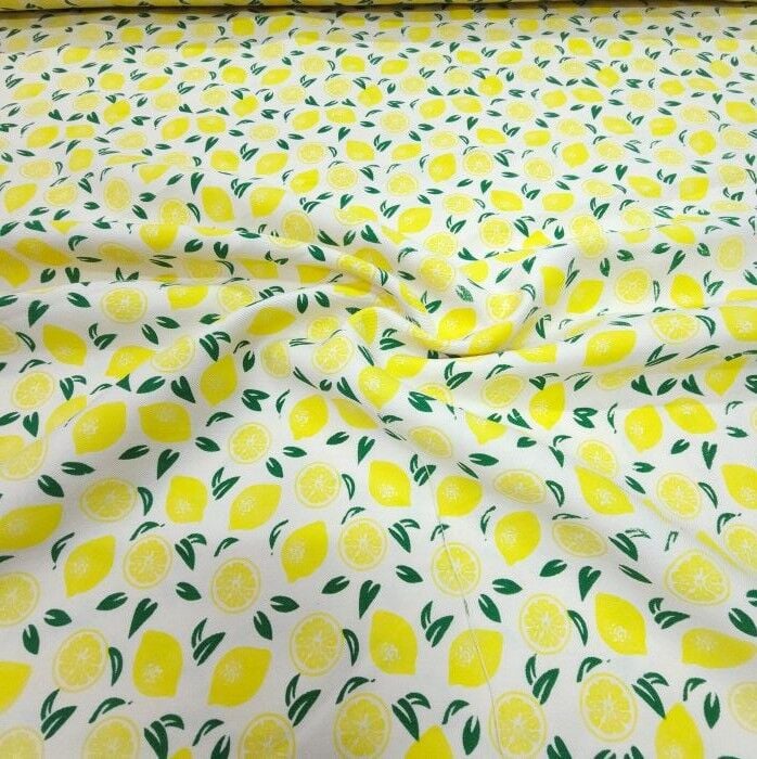 Meyve Şöleni Keten Dokuma Limonlar