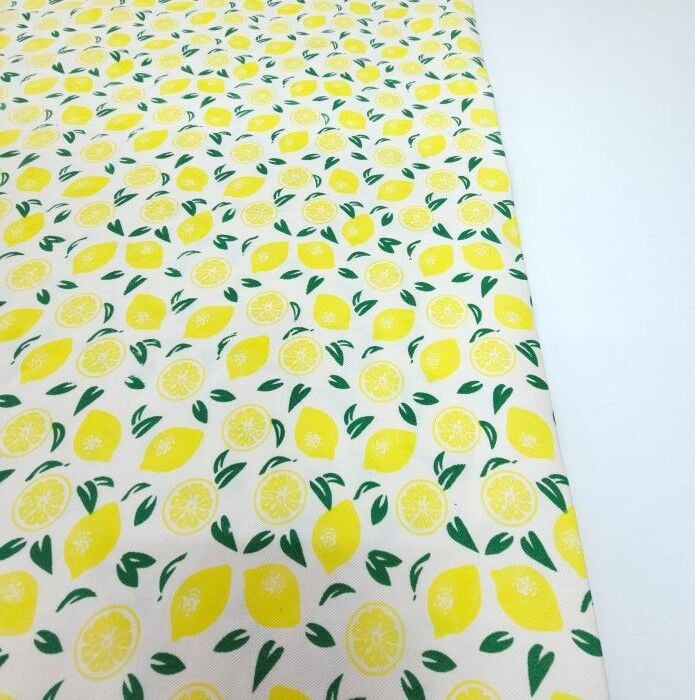 Meyve Şöleni Keten Dokuma Limonlar