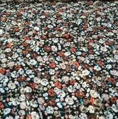 Gelincik Çiçekleri Viskon Kumaş kırmızı