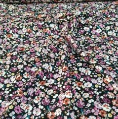 Gelincik Çiçekleri Viskon Kumaş lila