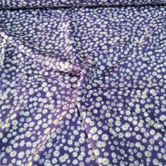 Minik Çiçekli Viskon Kumaş lila