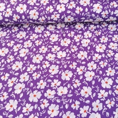 Karanfiller Viskon Kumaş lila