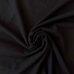 Flamlı Keten Kumaş Siyah