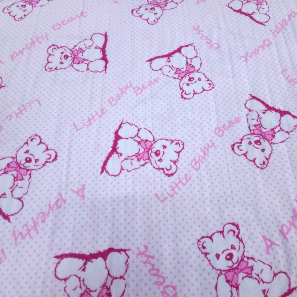 Ayıcıklar Pazen Kumaş pembe