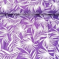 Geniş Dallar Viskon Kumaş lila