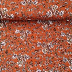 Karanfil Dalları Viskon kumaş kiremit