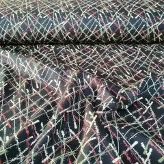 Çizgiler Viskon Kumaş gül kurusu