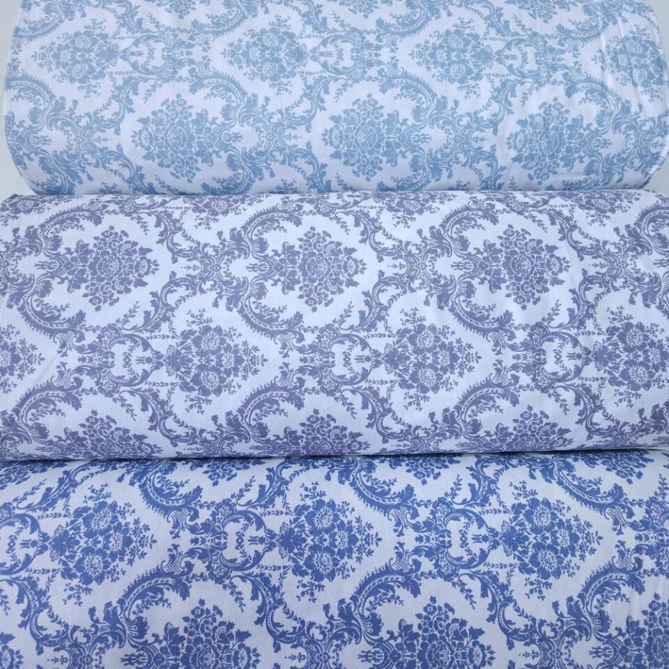 Damask Desen Poplin Kumaş