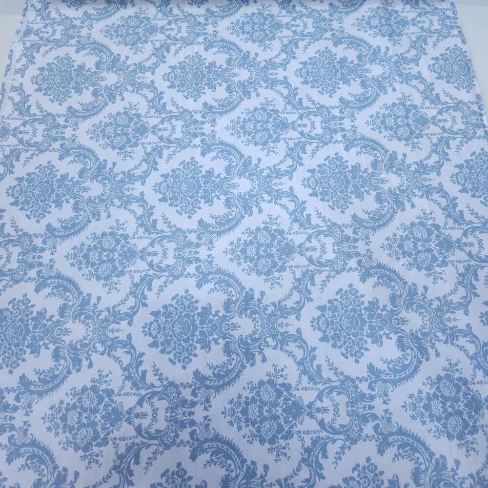 Damask Desen Poplin Kumaş mint