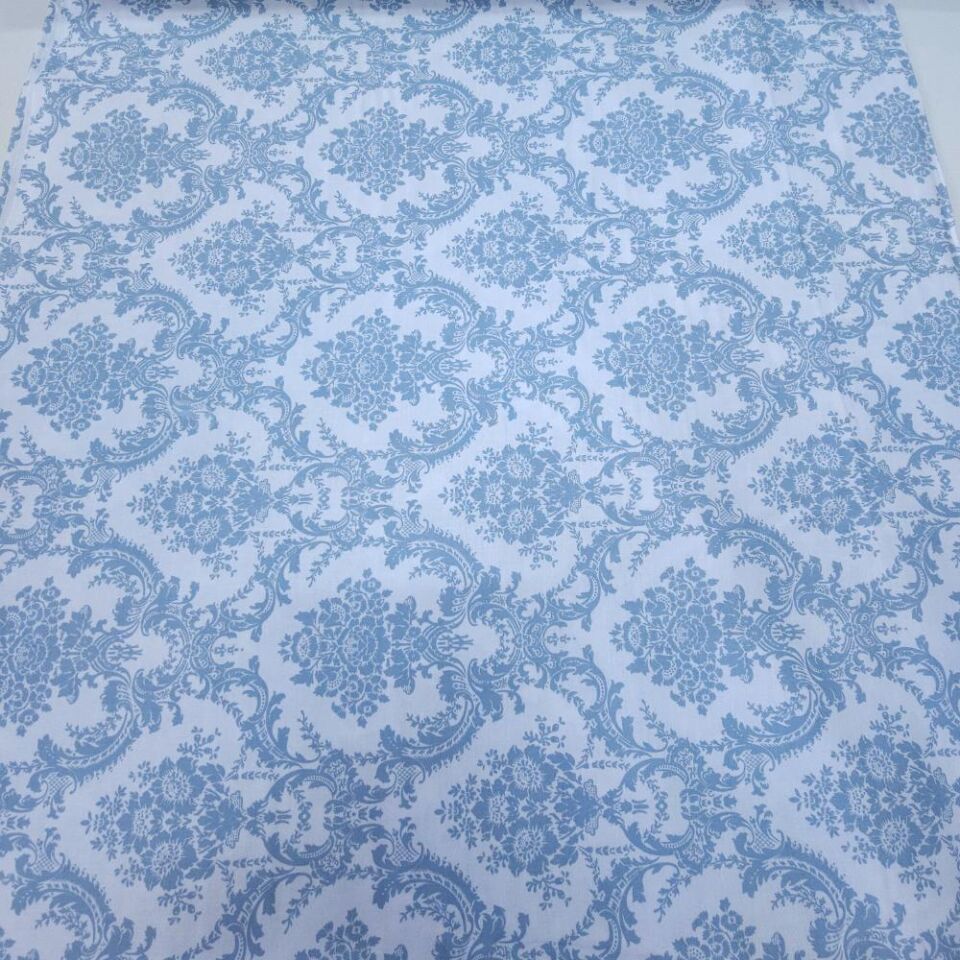 Damask Desen Poplin Kumaş mint