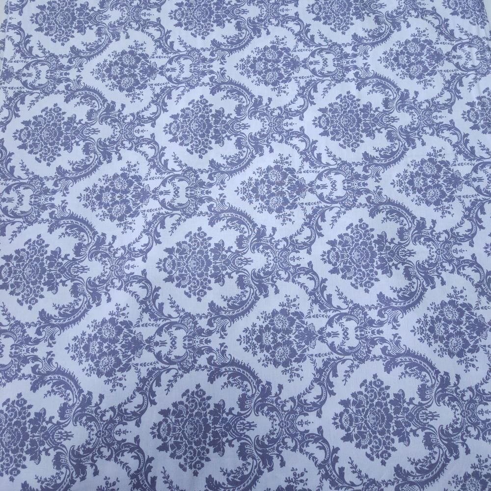 Damask Desen Poplin Kumaş gri